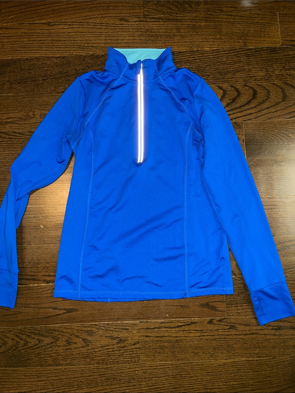 Xersion Royal Blue Quarter-Zip Active Pullover with Light Blue Lining